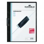 Durable Duraquick Clip Folder PVC Clear Front A4 Black Ref 2270/01 [Pack 20] 415916