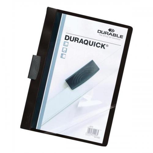 A4 Quick Clip Lock File Folder BLACK Strong Folder Document Presentation Meeting 