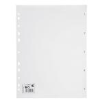 5 Star Office Index 1-5 Polypropylene Multipunched Reinforced Holes 120 Micron A4 White 423628