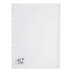 5 Star Office Index 1-31 Polypropylene Multipunched Reinforced Holes 120 Micron A4 White 423687