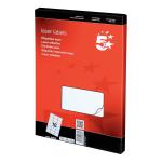 5 Star Office Multipurpose Labels Laser Copier Inkjet 18 per Sheet 63.5x46.6mm White [1800 Labels] 423849