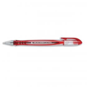 5 Star Office Grip Ball Pen Medium 1.0mm Tip 0.4mm Line Red Pack of 20 423938