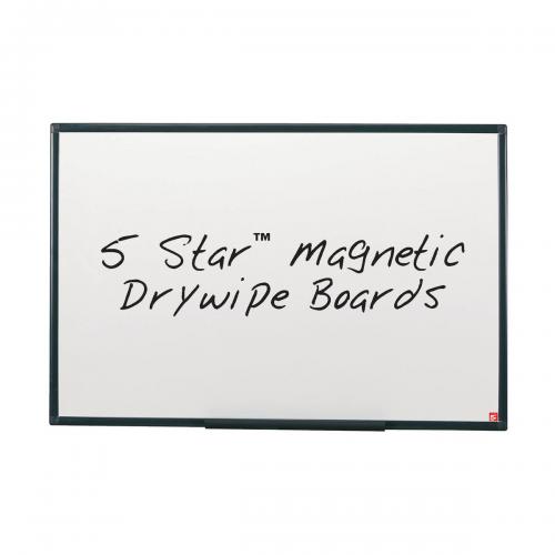 5 Star Drywipe Board Magnetic with Fixing Kit & Pen Tray W1200xH900mm