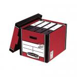 Bankers Box Premium Storage Box (Presto) Tall Red FSC Ref 7260701 [Pack 10] 432424