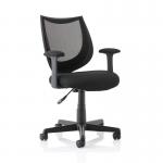 5 Star Office Gleam SoHo Mesh Operators Chair Black 470x480x410-510mm  433458