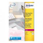 Avery Mini Multipurpose Labels Laser 20 per Sheet 55x12.7mm Clear Ref L7552-25 [500 Labels] 435897