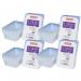 Caroline Plastic Tub With Lid 5pk x 650ml. 457283