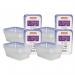 Caroline Plastic Tubs With Lids X4 1000Ml 457309