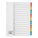 5 Star Office Index 1-15 Multipunched Mylar-reinforced Multicolour-Tabs 150gsm A4 White 464300