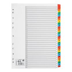 Cheap Stationery Supply of 5 Star Office Index 1-31 Multipunched Mylar-reinforced Multicolour-Tabs 150gsm A4 White 464327 Office Statationery