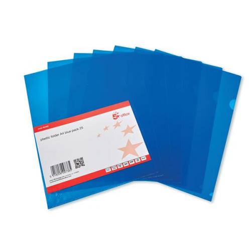 5 Star  Folder Cut Flush polyprop Copy-safe Translucent 120 Micr A4 Red Pack 25