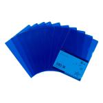 5 Star Office Folder Embossed Cut Flush Polypropylene Copy-safe Translucent 110 Micron A4 Blue [Pack 25] 464483