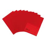 5 Star Office Folder Embossed Cut Flush Polypropylene Copy-safe Translucent 110 Micron A4 Red [Pack 25] 464491
