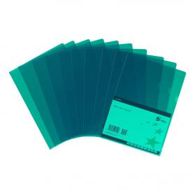 5 Star Office Folder Embossed Cut Flush Polypropylene Copy-safe Translucent 110 Micron A4 Green Pack of 25 464513