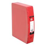 5 Star Office Box File Capacity 70mm Polypropylene Twin Clip Lock Foolscap Red 464548