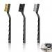 Harris Essentials Mini Wire Brush 3 Pack, Nylon, Steel & Brass 464651