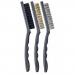 Harris Essentials Mini Wire Brush 3 Pack, Nylon, Steel & Brass 464651