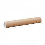 Postal Tube Cardboard with Plastic End Caps L1140xDia.102mm RBL10526 [Pack 12] 469280