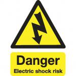 Stewart Superior Danger Electric Shock Risk Sign W150xH200mm Self-adhesive Vinyl Ref KS002SAV 469311