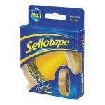 Sellotape Original Golden Tape Roll Non-static Easy-tear Retail Pack 24mmx50m Ref 1629146 [Pack 6] 470456