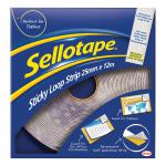 Sellotape Permanent Sticky Loop Strip 25mmx12m White Ref 1445182 471432