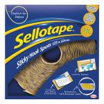 Sellotape Permanent Sticky Hook Spots in Handy Dispenser of 125 Spots Diameter 22mm Yellow Ref 1445185 471459