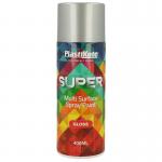 PlastiKote SUPER Spray Paint Aluminium 400ml Gloss Finish 483552