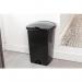 Addis 50ltr Lift Up Flat top Kitchen Waste Trash Complete Bin, All Black 486795