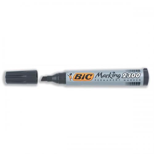 Bic 2300 Permanent Marker Black Colour Chisel Tip Select Quantity Low Price UK 