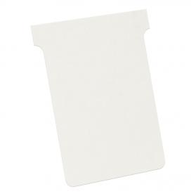 Nobo T-Cards 160gsm Tab Top 15mm W92x Bottom W80x Full H120mm Size 3 White Ref 2003002 [Pack 100] 490936