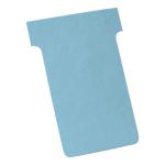 Nobo T-Cards 160gsm Tab Top 15mm W60x Bottom W48.5x Full H85mm Size 2 Light Blue Ref 2002006 [Pack 100] 490987