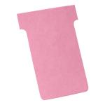 Nobo T-Cards 160gsm Tab Top 15mm W60x Bottom W48.5x Full H85mm Size 2 Pink Ref 2002008 [Pack 100] 491133