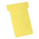 Nobo T-Cards 160gsm Tab Top 15mm W60x Bottom W48.5x Full H85mm Size 2 Yellow Ref 2002004 [Pack 100] 491192