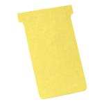 Nobo T-Cards 160gsm Tab Top 15mm W124x Bottom W112x Full H180mm Size 4 Yellow Ref 2004004 [Pack 100] 491214