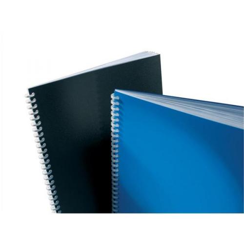 Pack of 100 GBC PolyCovers Opaque Binding Covers Polypropylene 300 micron A4 Blue Ref IB386800 