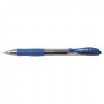 Pilot G207 Gel Rollerball Pen Rubber Grip Retractable 0.7mm Tip 0.39mm Line Blue Ref BLG20703 [Pack 12] 494369