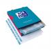Oxford Pchd Pocket Polyprop Blue Strip Top-opening 75 Micron A4 Emb Clear Ref 400002150 [Pack 100]