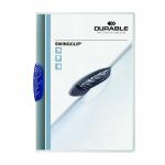 Durable Swingclip Folder Polypropylene Capacity 30 Sheets A4 Dark Blue Ref 2260/07 [Pack 25] 496343