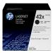 HP 42X Laser Toner Cartridge HY Page Life 20000pp Black Ref Q5942XD [Pack 2]