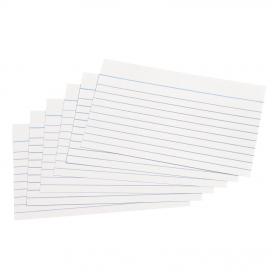 5 Star Office Record Cards Ruled Both Sides 5x3in 127x76mm White Pack of 100 50256X
