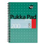 Pukka Pad Metallic Jotta Nbk Wirebound 80gsm Ruled Perforated 200pp A5 Metallic Green Ref JM021 [Pack 3] 507850