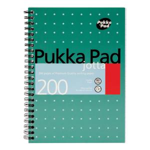 Pukka Pad Metallic Jotta Nbk Wirebound 80gsm Ruled Perforated 200pp A5