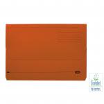 Elba Document Wallet Half Flap 285gsm Capacity 32mm Foolscap Orange Ref 100090241 [Pack 50] 512536