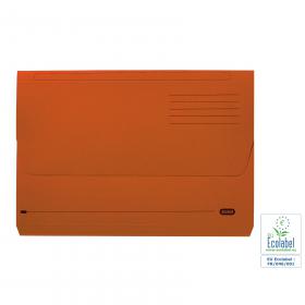 Elba Document Wallet Half Flap 285gsm Capacity 32mm Foolscap Orange Ref 100090241 Pack of 50