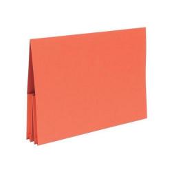 Cheap Stationery Supply of Invo (Foolscap)Twin Pocket Document Wallet 315g/m2 Capacity 2x35mm (Orange) - 1 x Pack of 25 Wallets 400038547 Office Statationery