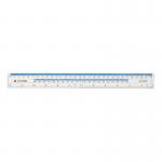 5 Star Office Ruler Plastic Shatter-resistant Metric and Imperial Markings 300mm Clear 513510