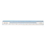 5 Star Office Ruler Plastic Shatter-resistant Metric and Imperial Markings 300mm Clear 513510