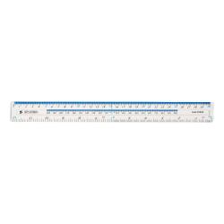 Cheap Stationery Supply of 5 Star Office Ruler Plastic Shatter-resistant Metric and Imperial Markings 300mm Clear 513510 Office Statationery