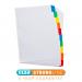 Elba Subject Divider 10-Part Multipunched Mylar-reinforced Multicolour-Tabs 170gsm A4 White Ref 100204941