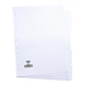 Elba Subject Dividers 5-Part Card Multipunched 160gsm A4 White Ref 100204880 514576